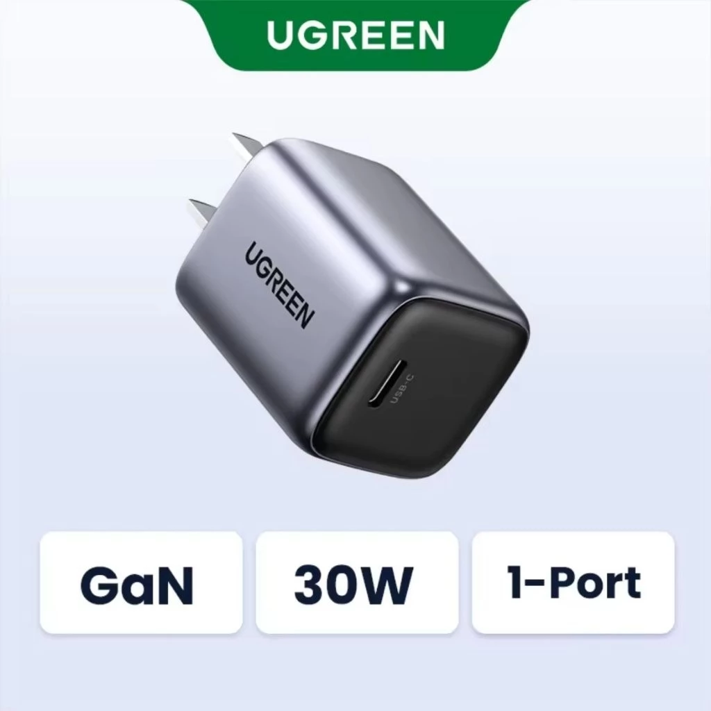 ของแท้💯 UGREEN GaN 30W USB C Fast Charger Foldable Adapter for iPad iPhone 17 16 15 14 Pro Max Samsung S25 S24 Ultra