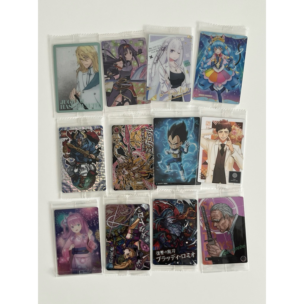 (พร้อมส่ง) - แท้จากญี่ปุ่นมือ 1 การ์ดใหม่ในซอง Sword Art Online Re:Zero Precure Bleach Dragon Ball S