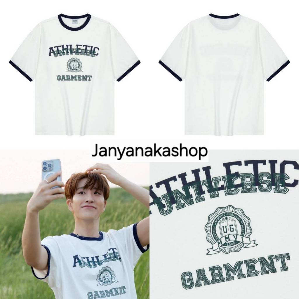 เสื้อ MV Youngjae  UG Athletic Ringer T-Shirt_WHITEUG Athletic Ringer T-Shirt_WHITE