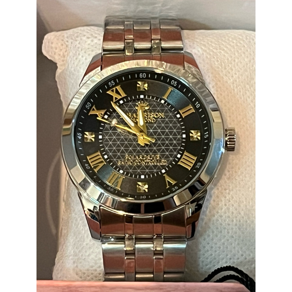 นาฬิกาข้อมือ Solar drive & Radio control ยี่ห้อ J-Harrison มือสองญี่ปุ่น (สภาพ 99%) คัดพิเศษ ของแท้ญ
