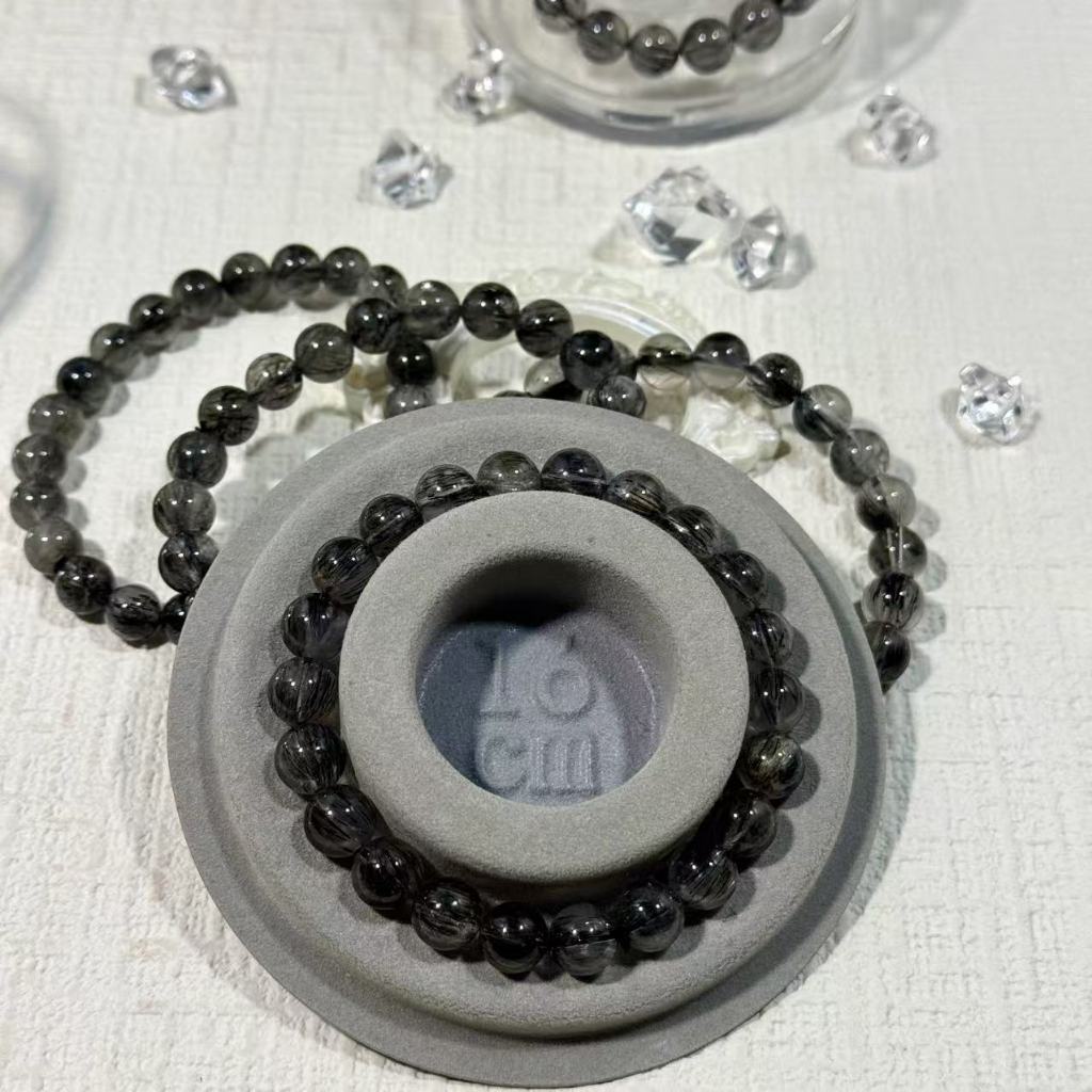 หินไหมดำ (ไหมดำ) พรีเมียม *หินธรรมชาติ 100%* ขนาด 8 มิล แก้วขนเหล็ก กำไลหินไหมดำ หินแก้วขนเหล็ก - รูปที่ 6