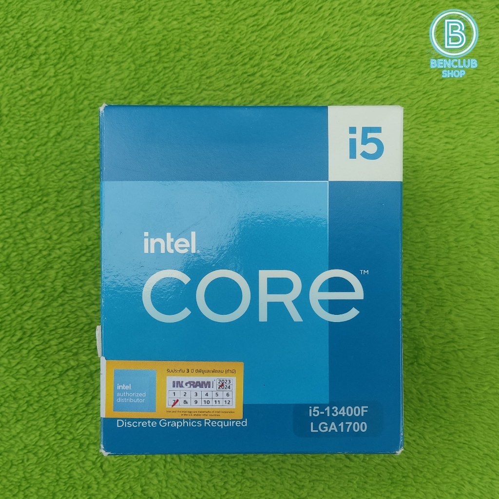CPU INTEL i5-13400F 10c/16t Turbo 4.60GHz อุปกรณ์ครบกล่อง ประกันศูนย์Advice 07/27 สินค้ามือสอง