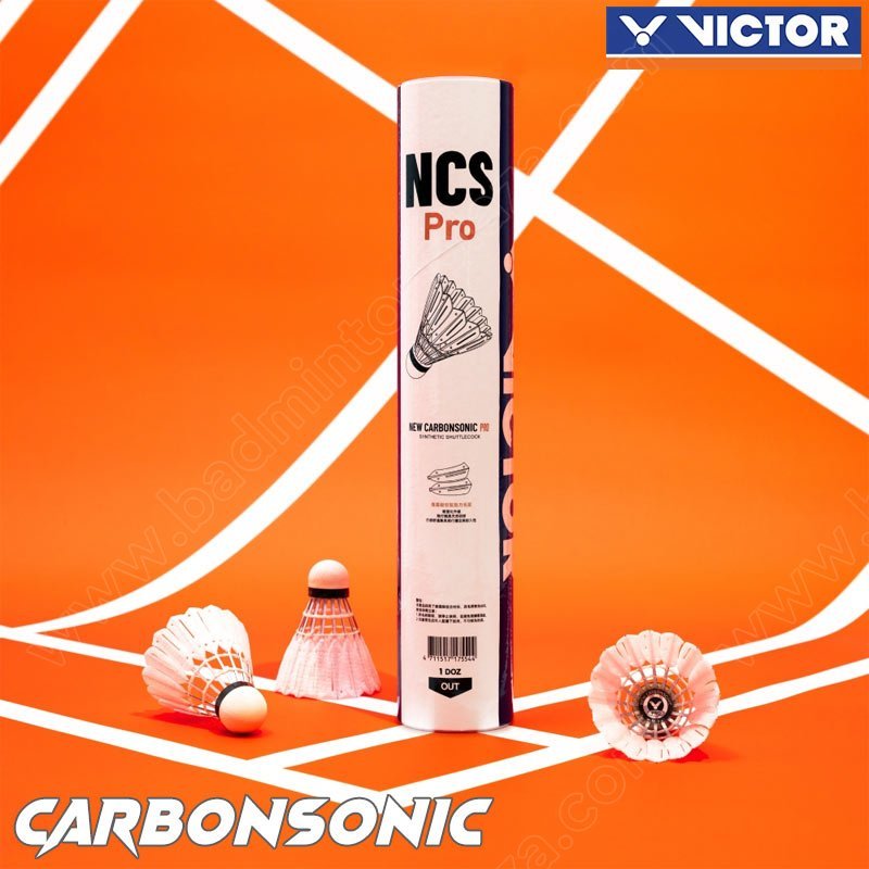 【 ของแท้ % 】ลูกแบดมินตันขนสังเคราะห์ วิคเตอร์ CARBONSONIC PRO 12 ลูก (NCS-PRO)