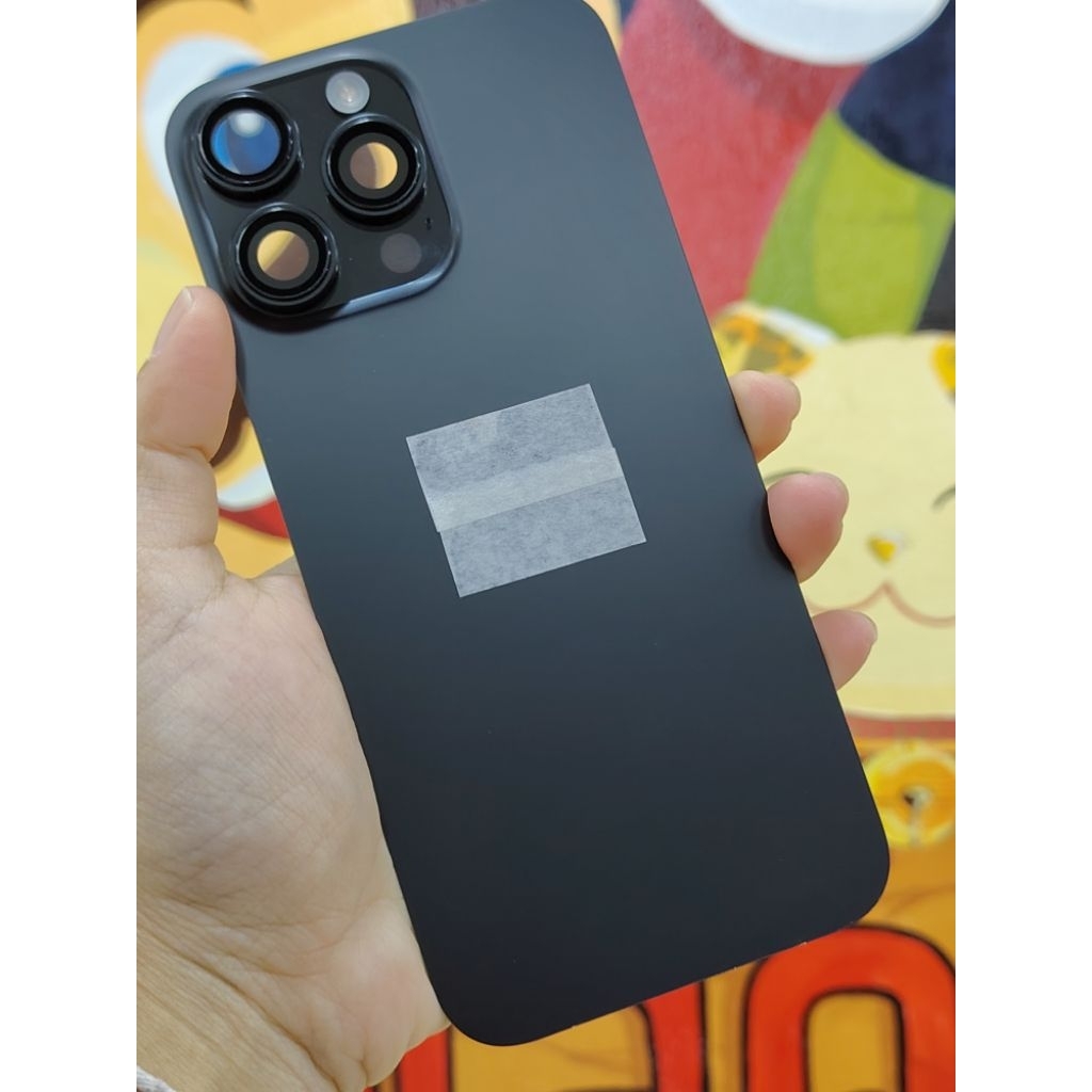 ฝาหลังใช้สำหรับ​ i-16​ ​Promax​ สีไทเทเนียมดำ​ ฝาหลังแท้ถอด​ for​ I​PHONE​ 16​PM