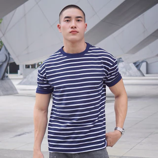 AMTAR STRIPED FIT แฟชั่นลายทาง เสื้อยืด ลำลอง แมทช์ลุคง่าย