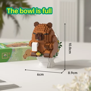 ของเล่นเพื่อการศึกษา ตัวต่อคาปิบาร่า บล็อกจิ๋ว DIY ของขวัญวันเกิดน่ารัก