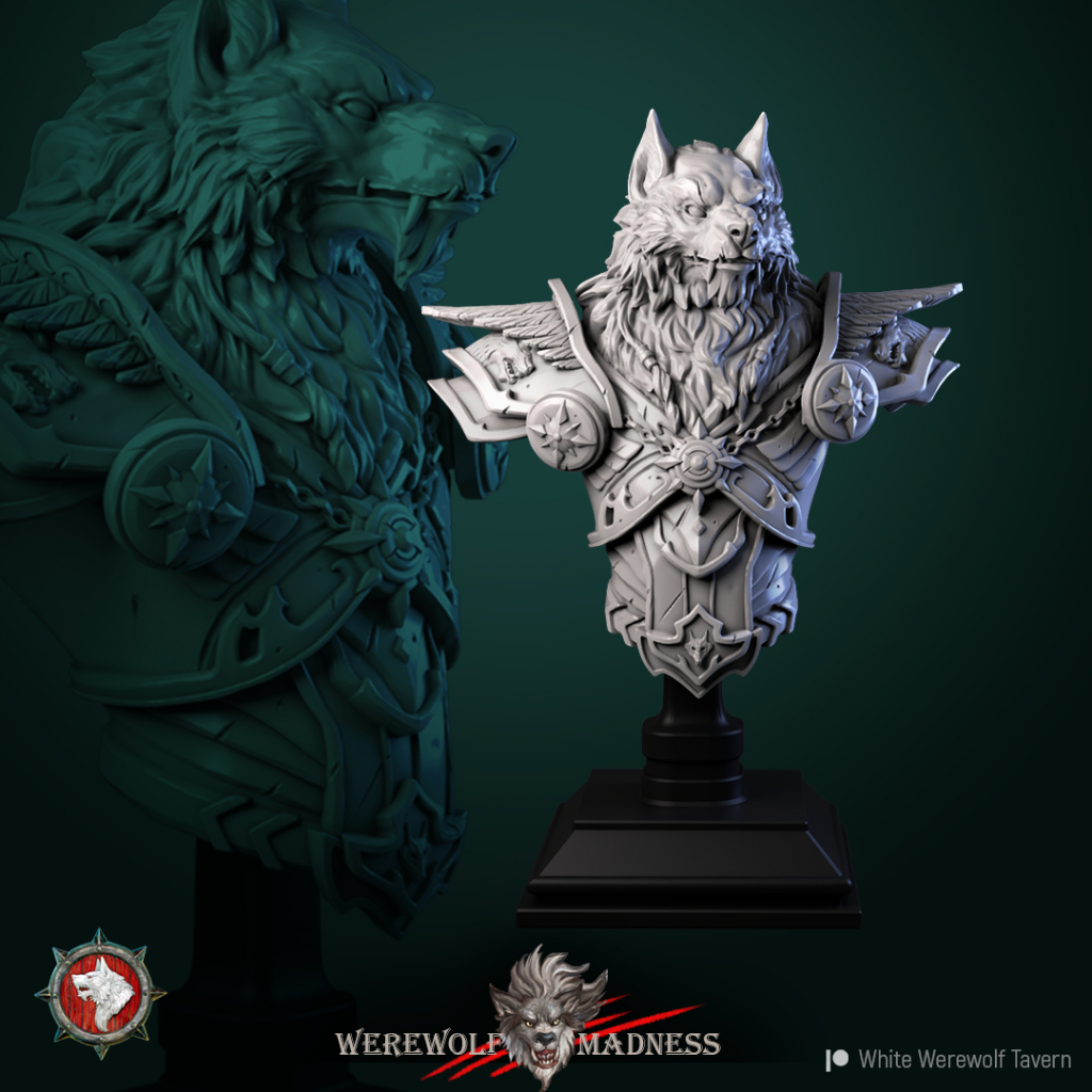 White Werewolf Bust - Werewolf Madness