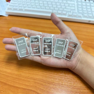เงินแท่งบริสุทธิ์แท้ 99.99% น้ำหนัก 1 บาท (15.244 กรัม) ขายคืนได้ มีใบรับประกัน