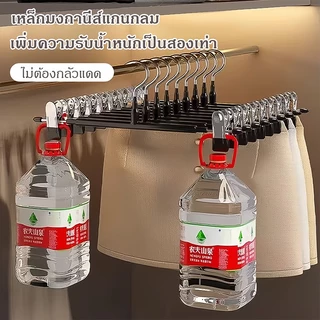 [สเเตนเลสหนา] ไม้แขวนเสื้อ ไม้เเขวนแบบหนีบผ้า สเเตนเลส เคลือบซิลิโคน ป้องกันสนิม 1เเพ็ค/10 ชิ้น จัดส่งที่รวดเร็ว COD
