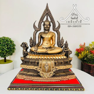 พระพุทธชินราช แร่เหล็กน้ำพี้ หน้าตัก 5 นิ้วฐาน 9 นิ้วสูง 12 นิ้ว