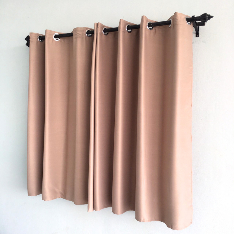 แนะนำ ผ้าม่าน ผ้าม่านสีน้ำตาลห่วงตาไก่ ทึบแสง ม่านสำหรับหน้าต่างและประตู พร้อมส่ง ราคาพิเศษ มีเก็บเงินปลายทาง