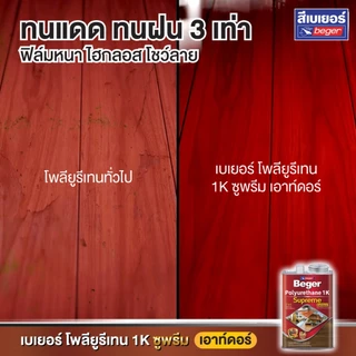 เบเยอร์ โพลียูรีเทน 1K ซูพรีม เอาท์ดอร์ ขนาด 0.3 ลิตร ที่สุดของ โพลียูรีเทน beger 1K สามารถทาไม้กลางแจ้ง supreme
