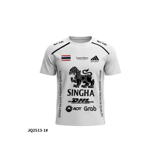 เสื้อกีฬาแขนสั้น ลาย สิงห์ แขนสั้น คอกลม พิมพ์ลายผลิตจากผ้าไมโครใส่ได้ทั้งชายและหญิง