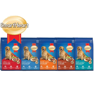 Smartheart สมาร์ทฮาร์ท อาหารสุนัข สุนัขโต SmartHeart Adult มีหลากหลายรสชาติ ขนาด20kg/กระสอบ