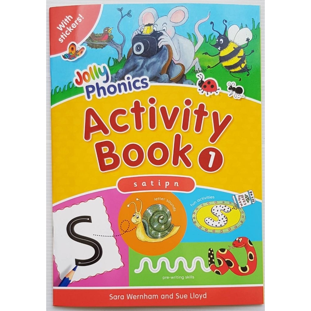 C Jolly Phonics Activity book 1,2,3,4,5,6,7 with stickers book: In Precursive Letters