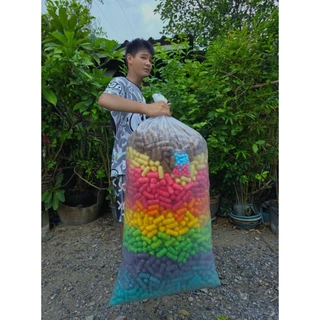 อาหารปลาข้าวโพดสี ทำกระทง