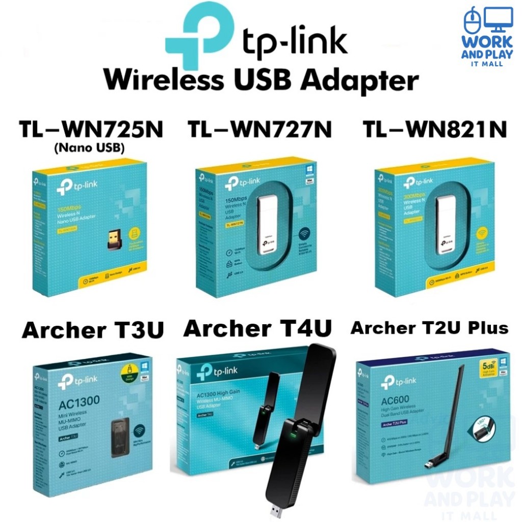 อุปกรณ์รับไวไฟ⚡️TP-LINK TL-WN725N/TL-WN727N/TL-WN823N/Archer T3U/Archer T4U/Archer T2U Plus/Archer