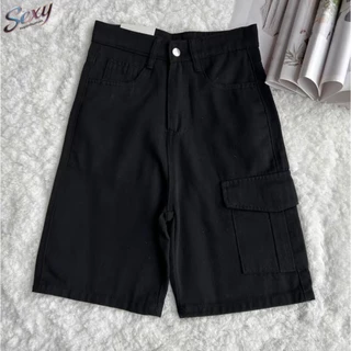 New arrival cargo shortขาสั้นคาร์โก้ยีนส์ เนื้อผ้านุ่มและระบายอากาศได้ดี ส่งไวจากไทย