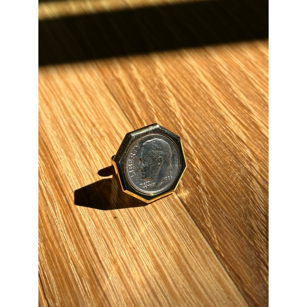 เครื่องประดับวินเทจ เหรียญ One Dime 1986 หรือ One Cent 1986