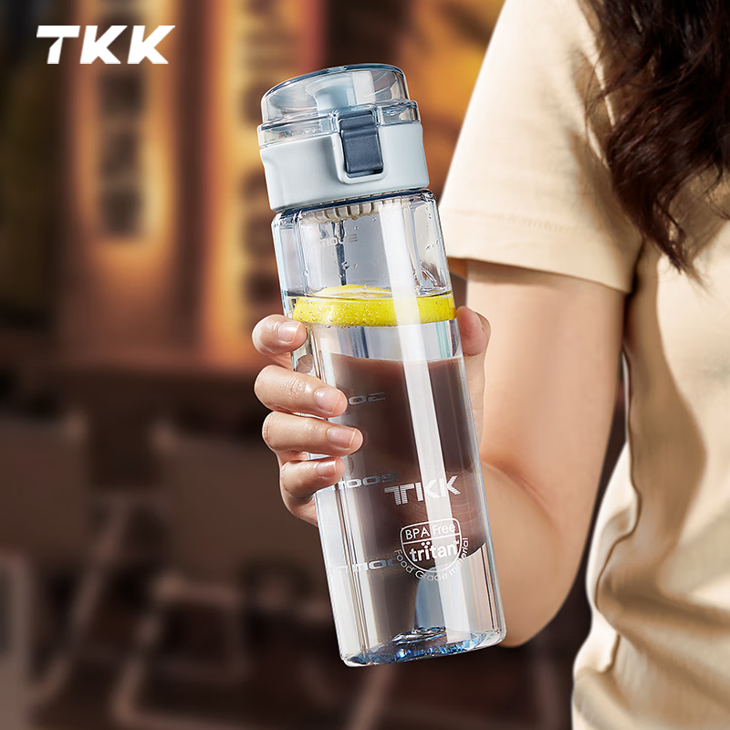 [ราคาพิเศษ] TKK ขวดน้ำพลาสติก แบบพกพา ขวดน้ำกีฬา Tritan cycling water bottle plastic 400ml/500ml