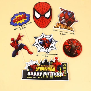 ป้ายปักเค้กสไปเดอร์แมน #3 🕷️🕷️🕷️ ป้ายปักเค้กซูเปอร์ฮีโร่ 🕷️🕷️🕷️ 🇹🇭 🚚พร้อมส่งในไทย🚚 🇹🇭