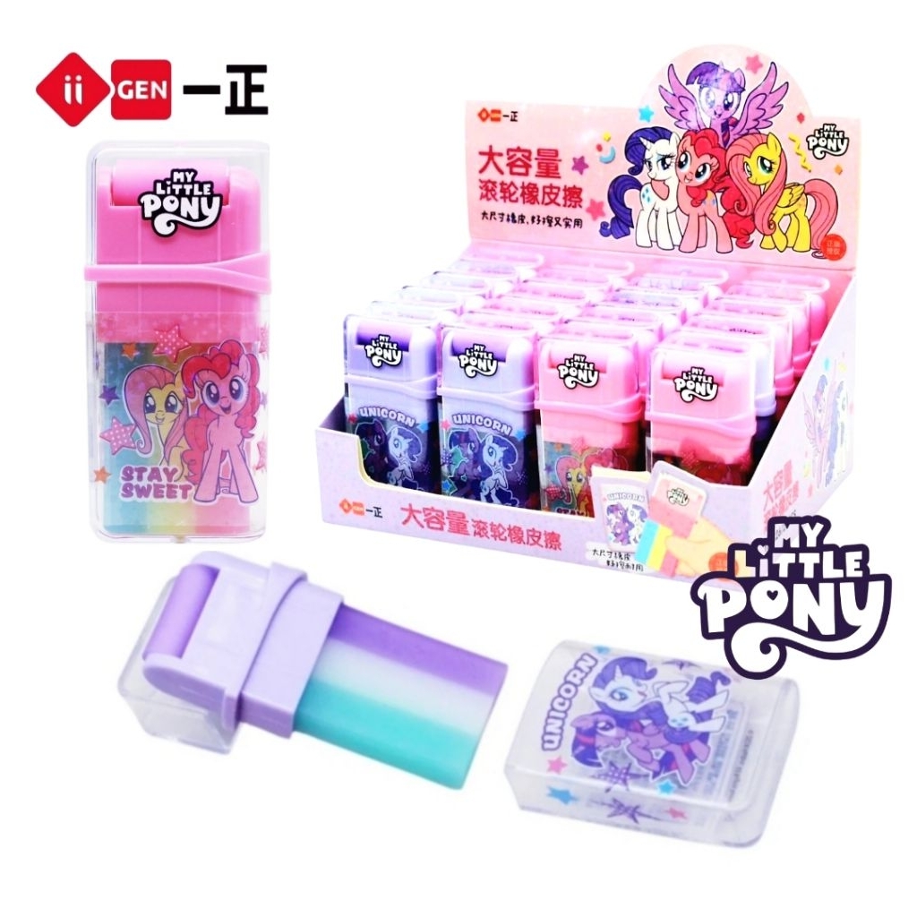 ii-GEN ยางลบดินสอมีลูกกลิ้ง PONY รุ่น No.YZ7826 ลิขสิทธิ์แท้ (ราคาต่อ 1 ชิ้น)