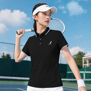 เสื้อโปโลสีดำสู้ เสื้อโปโลหญิง เสื้อโปโลลําลองเข้ารูปสําหรับ…