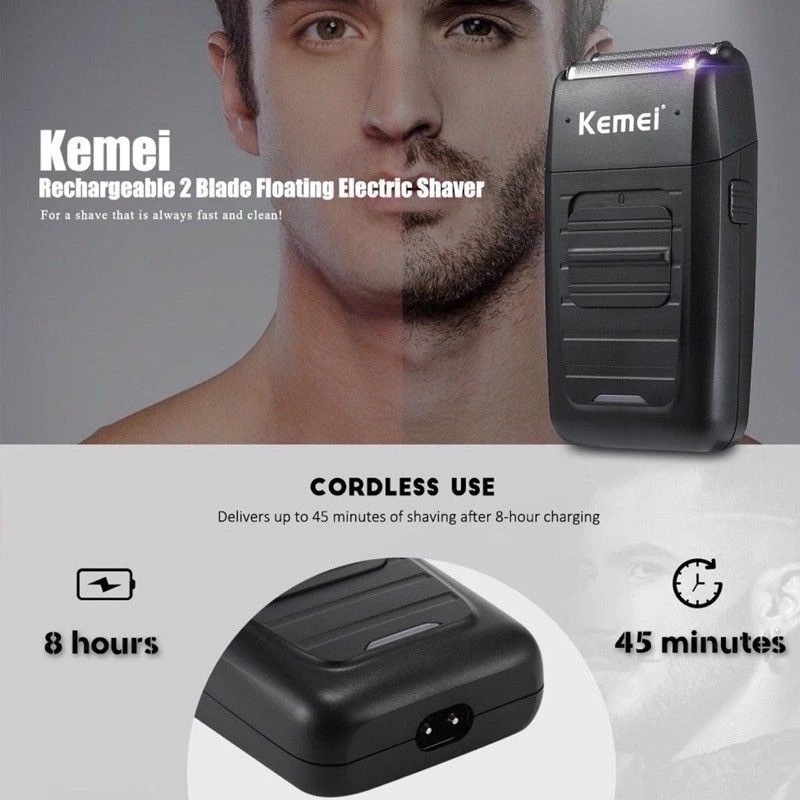 Kemei KM-1102 KM1102 เครื่องโกนหนวดไฟฟ้า เครื่องโกนหนวด