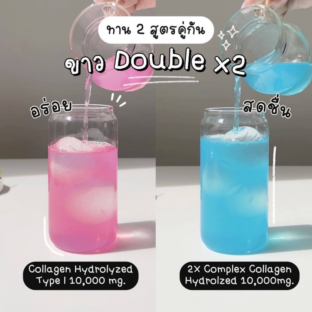 WINK WHITE COLLAGEN PINK GLOW & BLUE HYA & VITAMIN-C COQ 10 วิงค์ไวท์ คอลลาเจน และ วิตามินซี ( 1 แพ๊ค 15 ซอง ) ราคา ถูกที่สุด ดีลบีเคเค แกลเลอรีภาพที่ 6