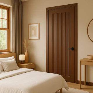 ประตูไม้สังเคราะห์ WPC DOOR ประตูห้อง ประตูภายใน ขนาด 80x200 90x200 และ 100x200cm.