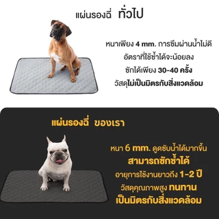 พร้อมส่ง🔥แผ่นรองฉี่สุนัข แผ่นรองฉี่สัตว์เลี้ยง ผ้ารองฉี่หมา เเมว กระต่าย ซักใช้ซ้ำได้ ซึมซับได้ดี มีกันลื่น