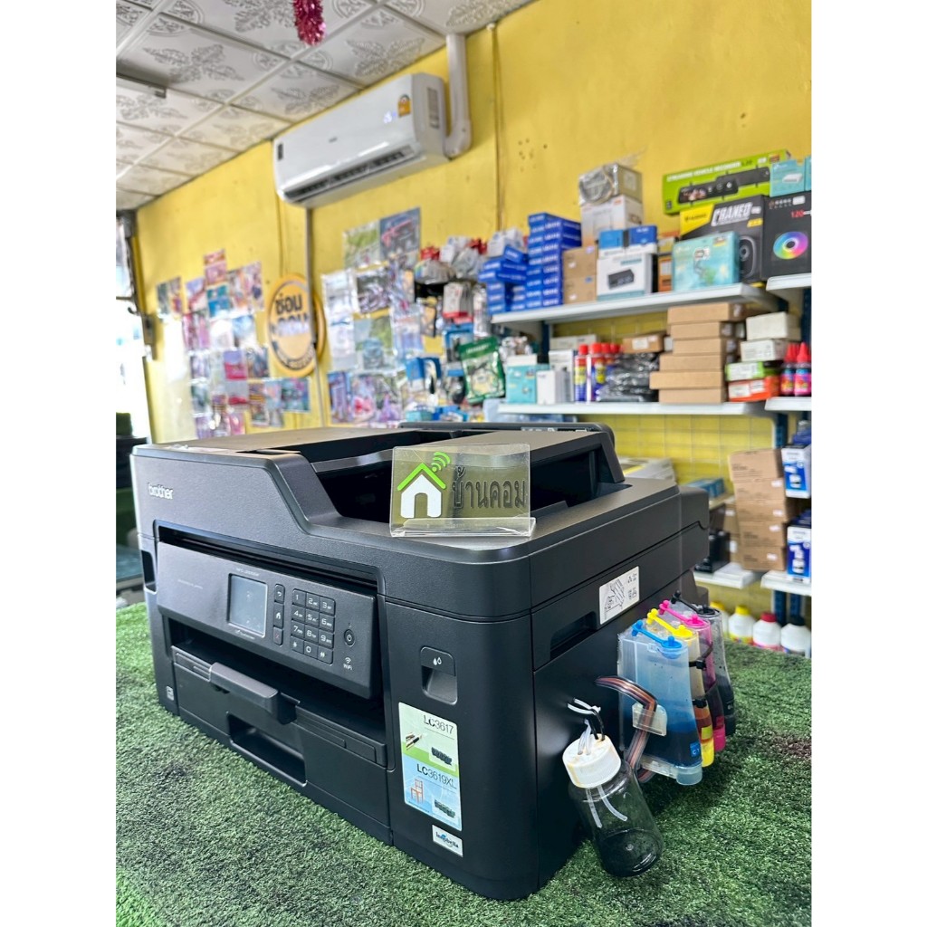 🖨ปริ้นเตอร์ Brother MFC-J2330DW ปริ้น A3 🖨 มือสอง หัวพิมพ์ 85% ตามใบเทส ปรับโหมดการพิมพ์แบบละเอียดใช