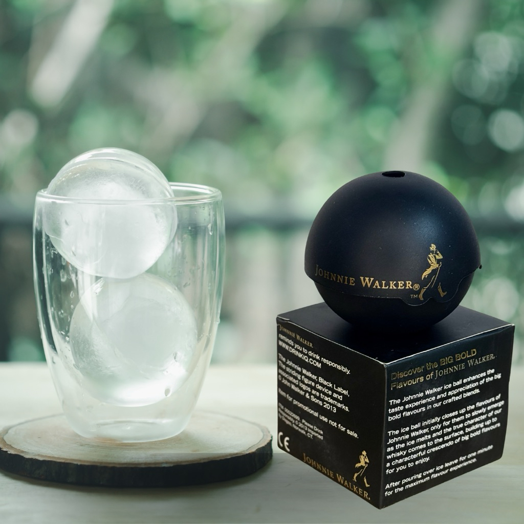 ลูกยางทำน้ำแข็งกลม 7×7 ซม. 180ml ของสะสม JohnNie_WalkeR. (Ice Ball Mould) ยางซิลิโคน สีดำ พร้อมส่ง