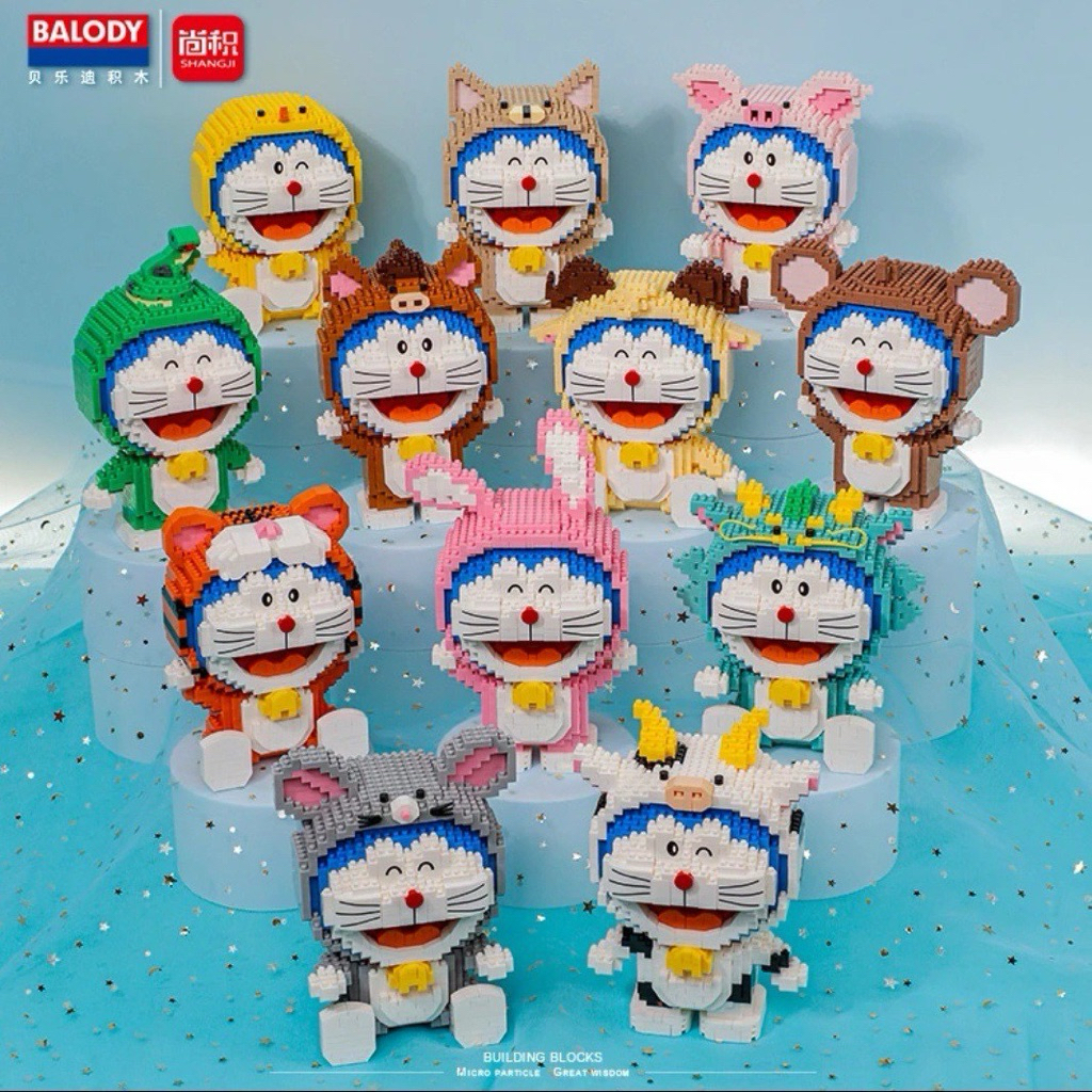 ตัวต่อนาโน size XXL Balody ชุด Doraemon Twelve Chinese Zodiac Signs ( โดเรม่อน 12 นักษัตร 12 ราศี )