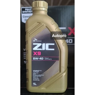 (น้ำมันใหม่ปี2024|API:SP) 5W-40 ZIC X9 สำหรับเครื่องยนต์เบนซินและดีเซล สังเคราะห์แท้ 100% ระยะ 15,000 KM.
