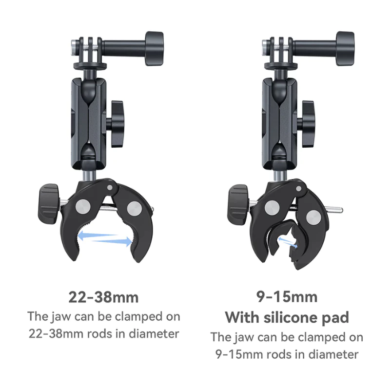 Telesin GoPro , DJI , Insta360 Handlebar Mount Tube Clamp ตัวหนีบพลาสติกยึดติดจักรยานหรือราวจับ thumbnail 7