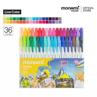 Monami ปากกาสีน้ำ รุ่น Live Color ชุด 10 สี และ 36 สี