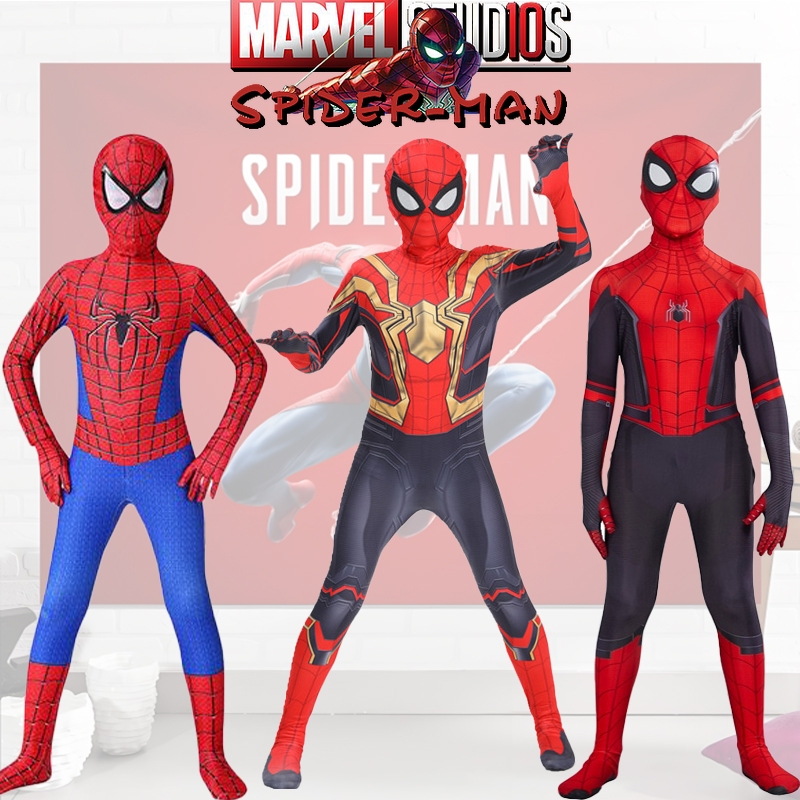 ชุดสไปเดอร์แมน เด็กและผู้ใหญ่ spiderman ชุดซุปเปอร์ฮีโร่ ชุดแฟนซี ซูเปอร์ฮีโร่ เสื้อผ้าเด็ก