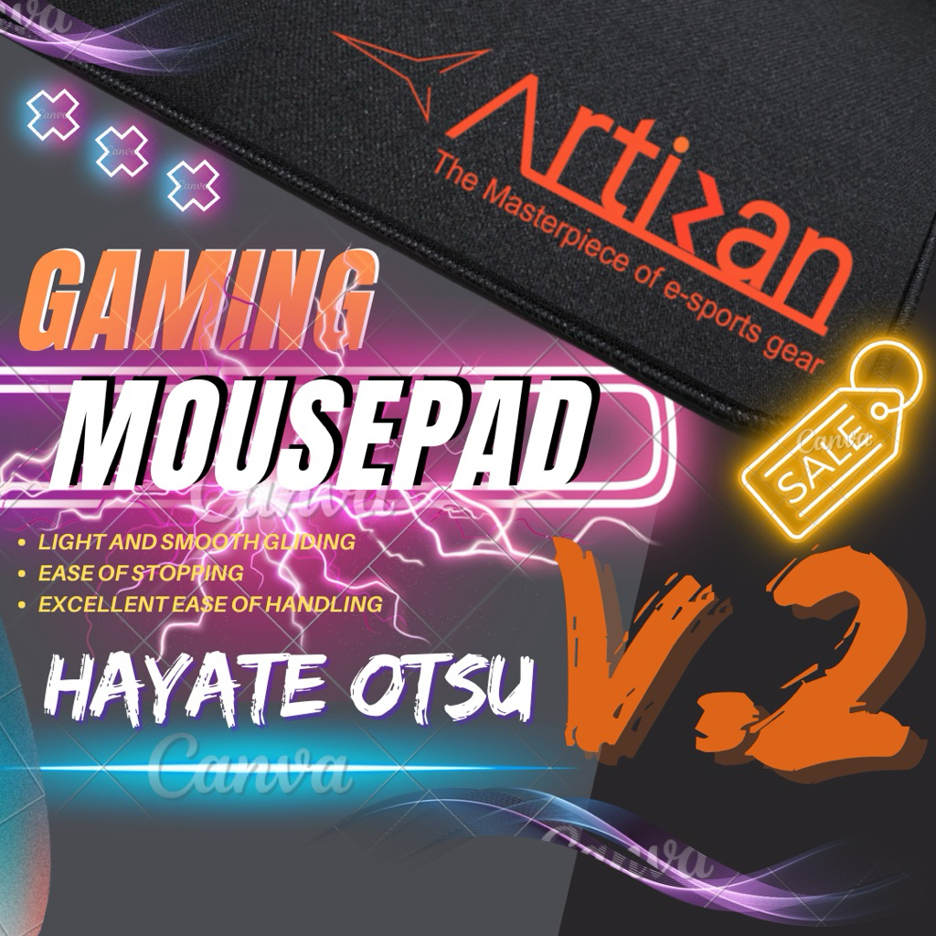 [พร้อมส่ง]Artisan FX Hayate Otsu V2 Mousepad แท้จากญี่ปุ่น รุ่นปรับปรุงใหม่ ผิวลื่น ควบคุมง่าย แผ่นรองเม้าส์เกมมิ่ง