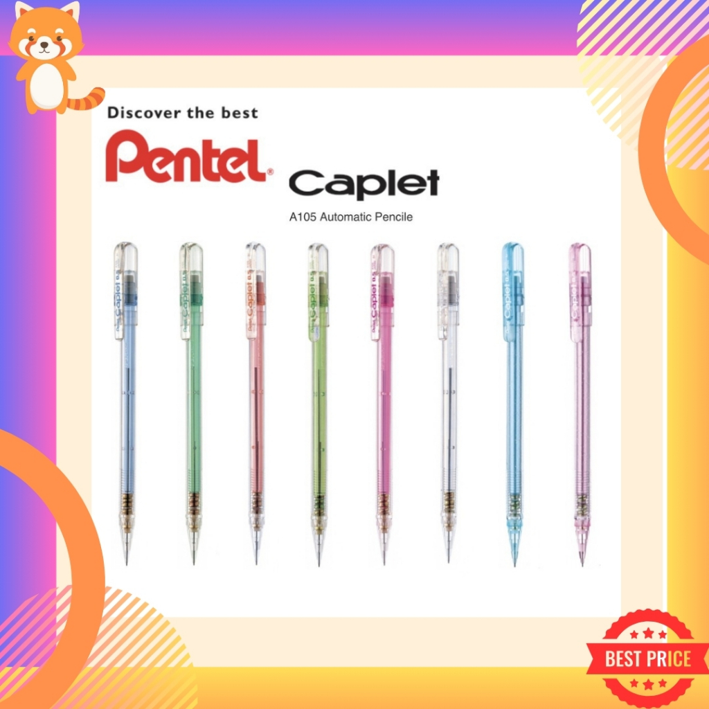ดินสอกด Pentel Caplet 105 ขนาด 0.5 MM ดินสอกดแบบปอก ใช้ดี ราคาไม่แพง