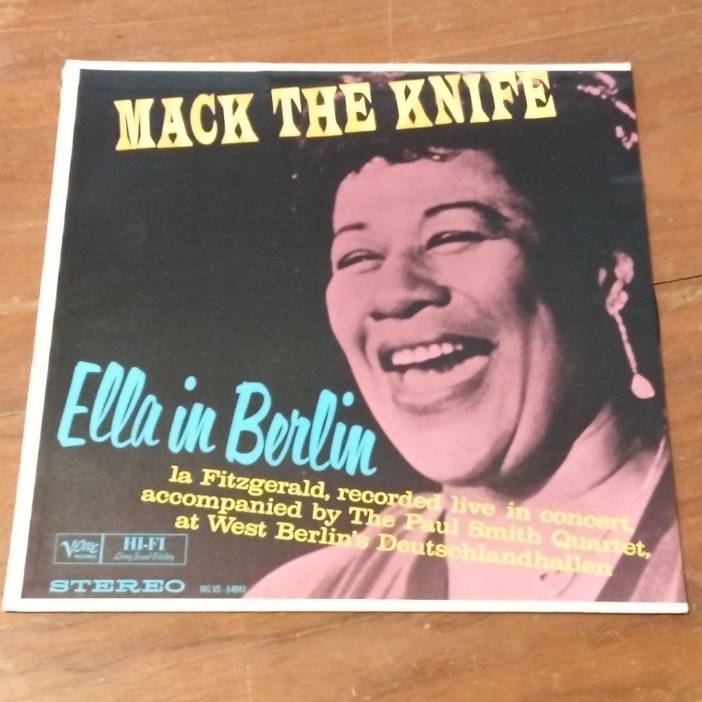 แผ่นเสียงอัลบั้ม "Ella in Berlin" โดย Ella Fitzgerald (สภาพแผ่นNM)