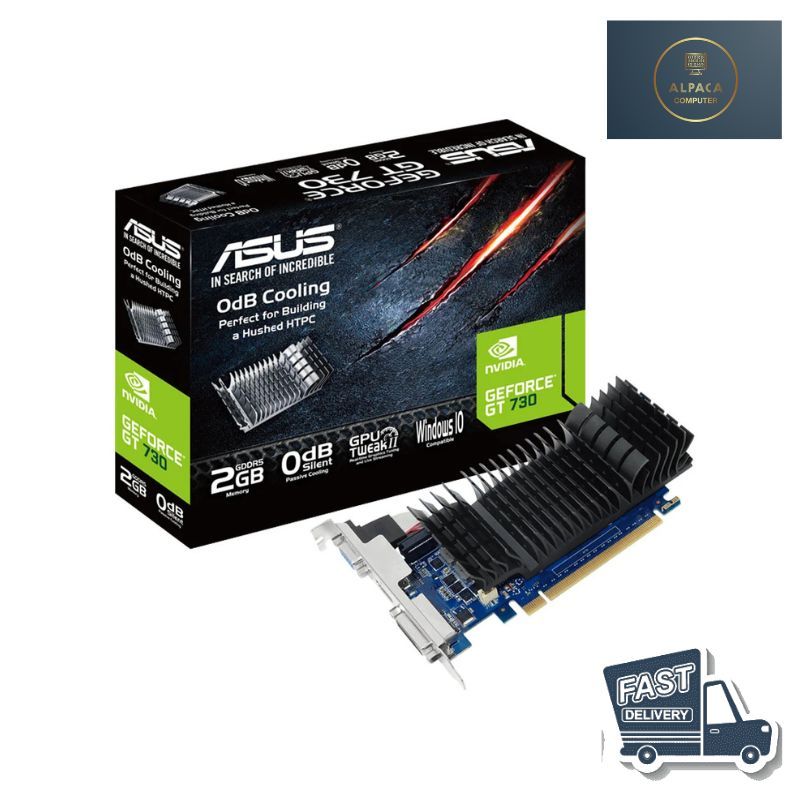 ASUS VGA GEFORCE GT 730 2GB GDDR5 (GT730-SL-2GD5-BRK) สินค้าพร้อมส่ง