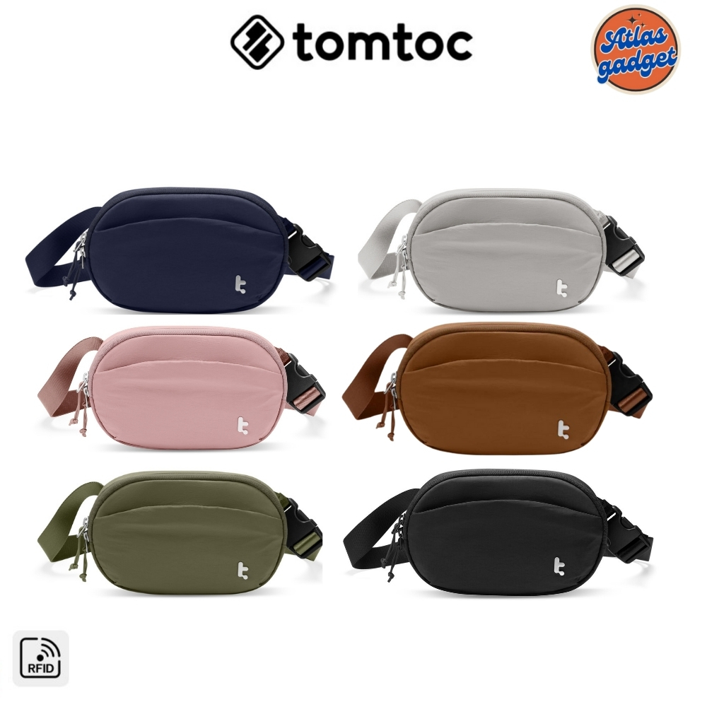 Tomtoc Slingbean T32 Belt Bag กระเป๋า RFID แบบคาดอกหรือคาดเอว ดีไซน์สไตล์มินิมอล จาก Tomtoc