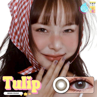 มีค่าสายตาสั้น Tulip gray brown bigeye คอนแทคเลนส์ Ulens บิ๊…