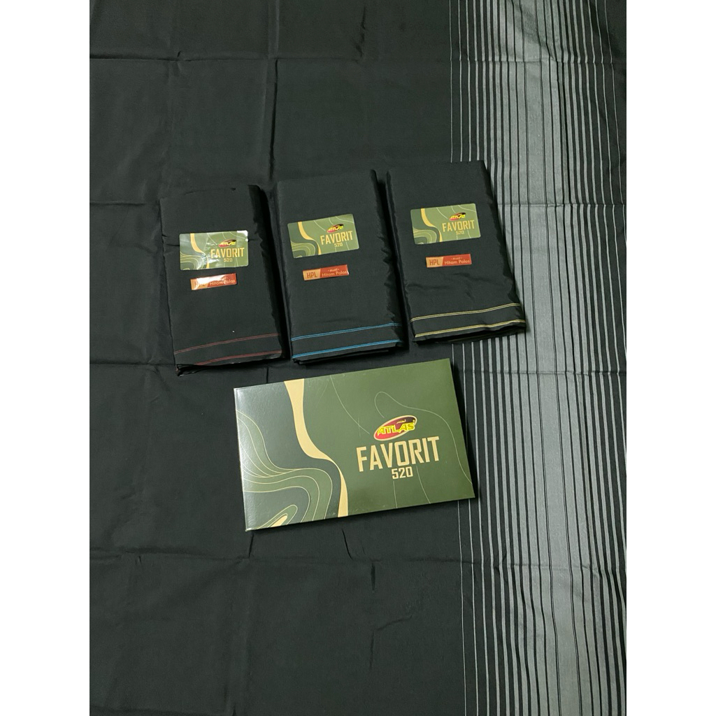 ผ้าโสร่งผู้ชาย ผ้าถุงผู้ชาย ตราAtlas สีดำ เย็บแล้ว พร้อมกล่อง 👳🏻‍♀️