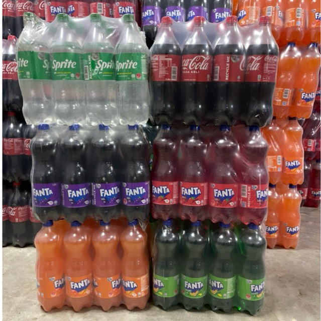 น้ำอัดลมโค้ก,แฟนต้า,สไปท์ ขนาด1.25L มาเล แพ็ค12ขวด