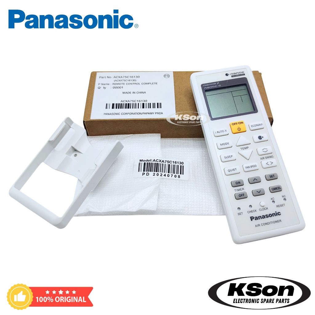 รีโมทแอร์ พานาโซนิค ของแท้ Original Panasonic Air Conditioner Remote Control Part No. ACXA75C16130 - รูปที่ 2