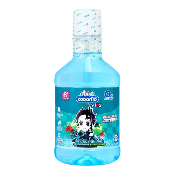 โคโดโม น้ำยาบ้วนปากเด็ก สูตรซูเปอร์ การ์ด รสฟรุตตี้ คูล มินต์ 250 มล.