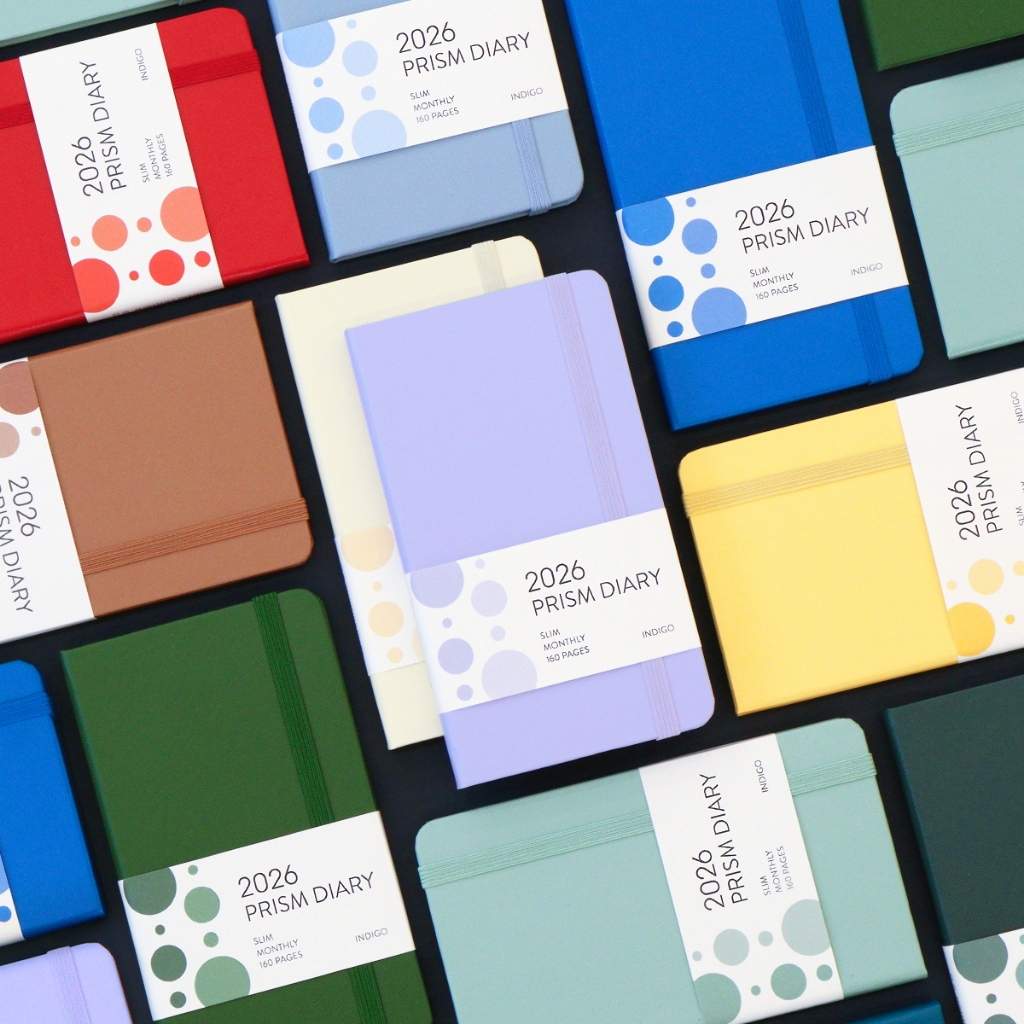 2026 Prism Diary Slim แพลนเนอร์รายเดือน ลิขสิทธิ์แท้ INDIGO