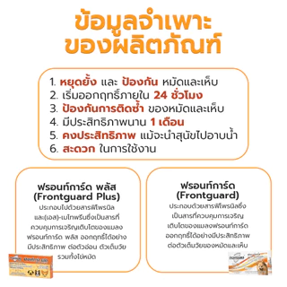 ยาหยอดเห็บหมัดหมาแมว Frontguard Plus ใช้หยดบนผิวหนัง สำหรับสุนัขและแมว ปลอดภัย เห็นผลไว 1 กล่อง